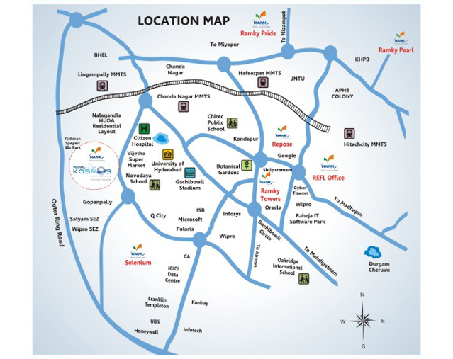 Ramky One Kosmos Location Map Image