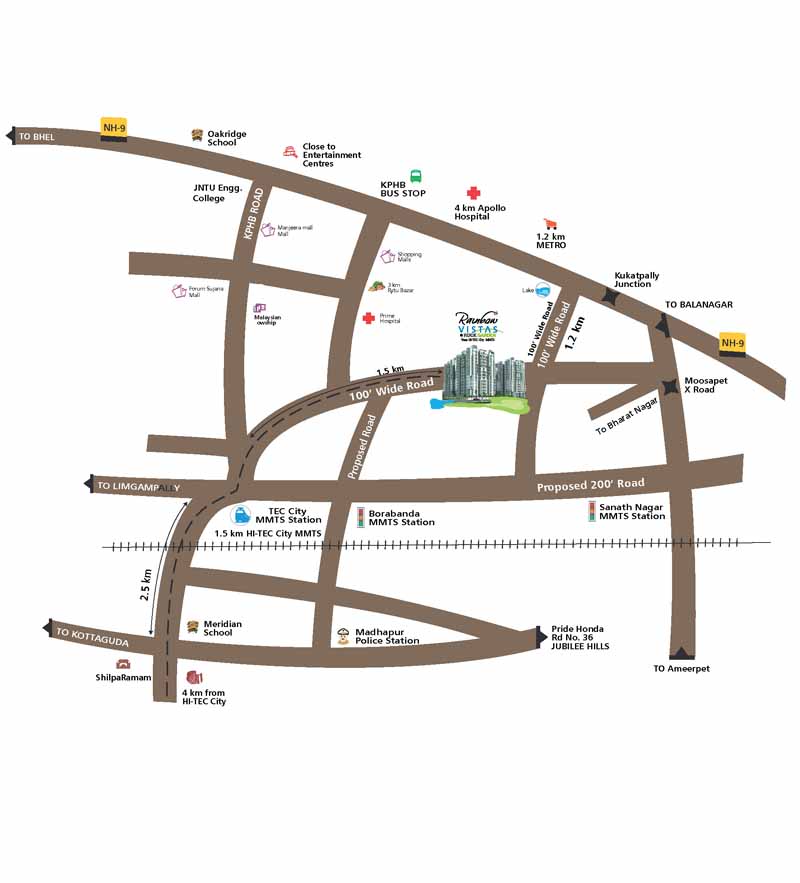 Cybercity Rainbow Vistas Location Map Image
