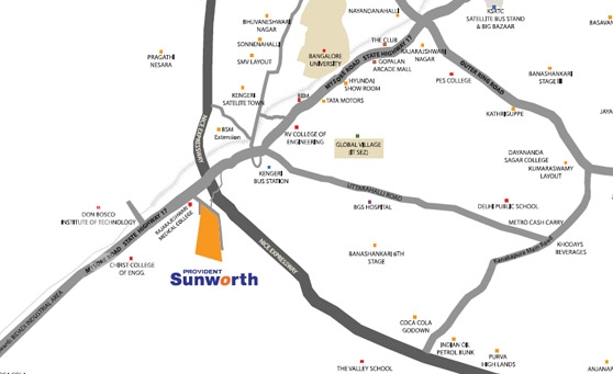 Provident Sunworth Location Map Image