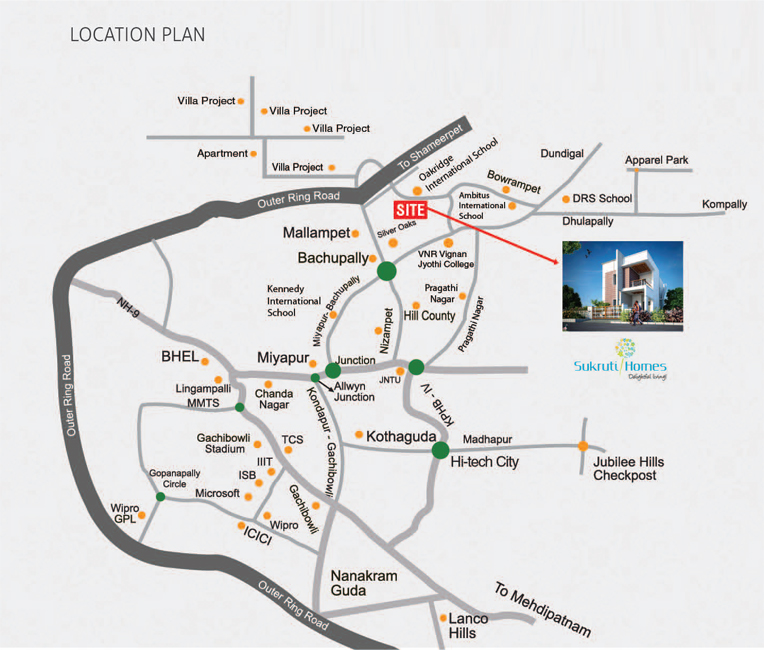 Sri Avani Sukruti Homes Location Map Image