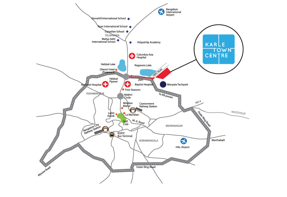 Karle Town Centre Location Map Image