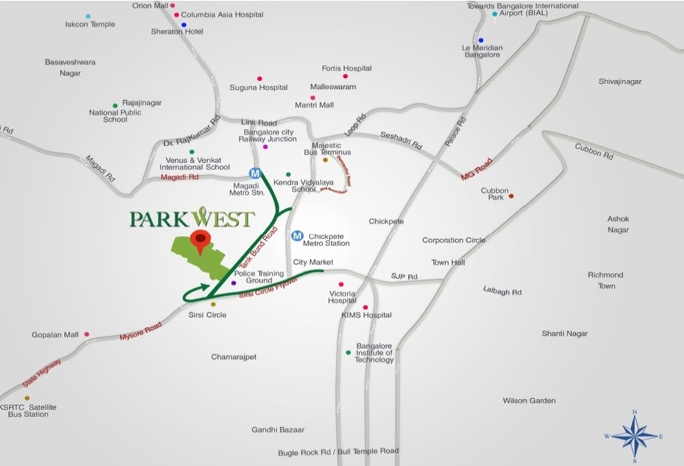 Shapoorji Pallonji Parkwest Location Map Image