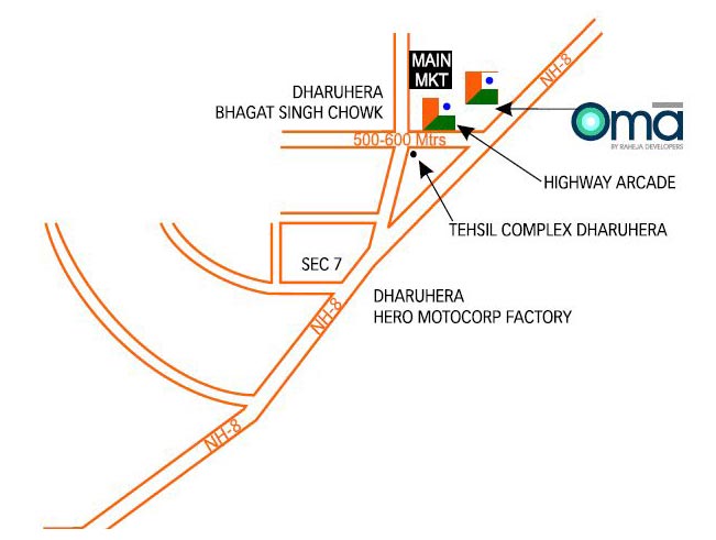 Raheja OMA Location Map Image