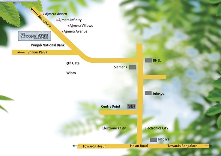 Ajmera Stone Park Location Map Image
