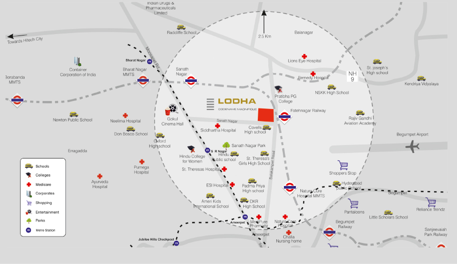 Lodha Casa Aphrodite Location Map Image