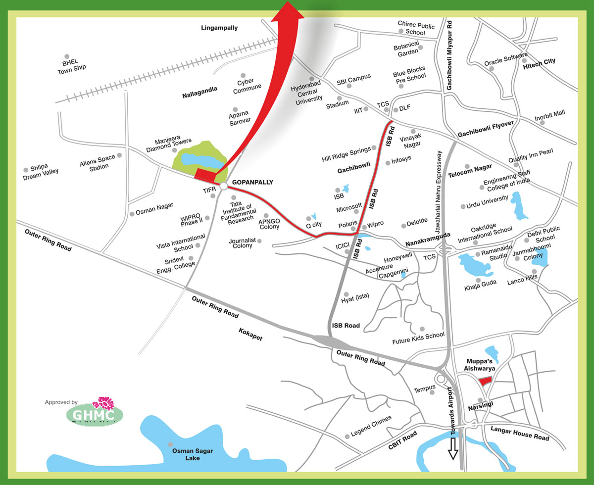 Muppa Green Grandeur Location Map Image