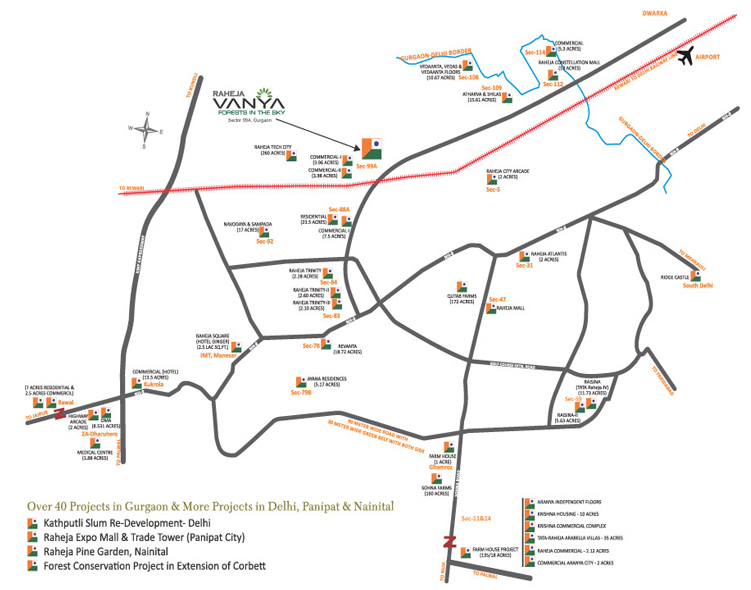 Raheja Vanya Location Map Image