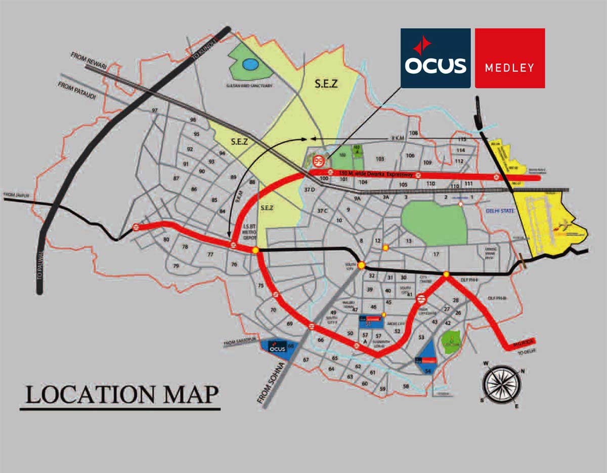 Ocus Medley Location Map Image