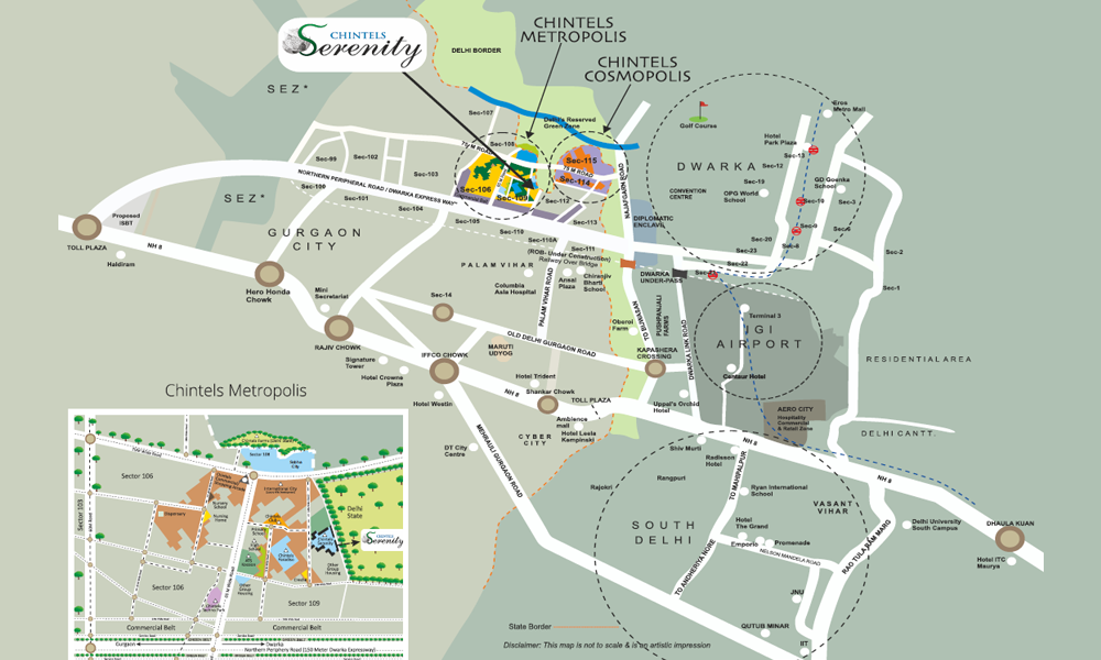 Chintels Serenity Location Map Image