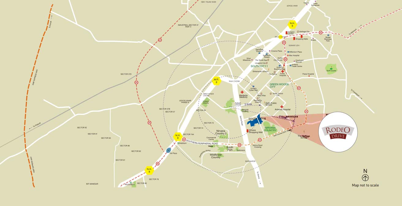 Unitech Rodeo Drive Location Map Image