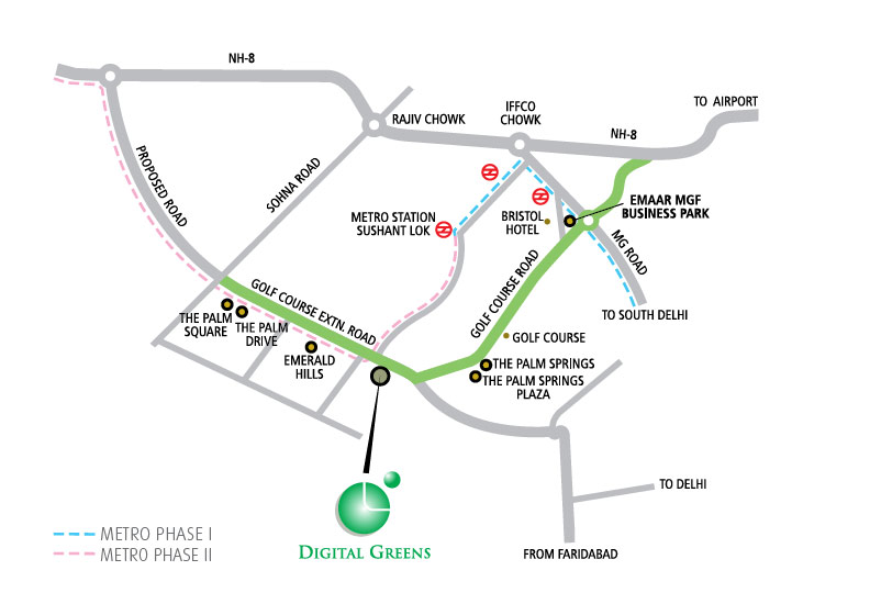 Emaar Digital Greens Location Map Image