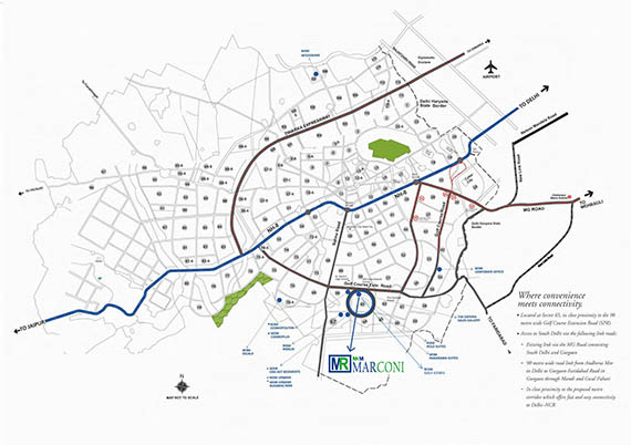 M3M Marconi Location Map Image