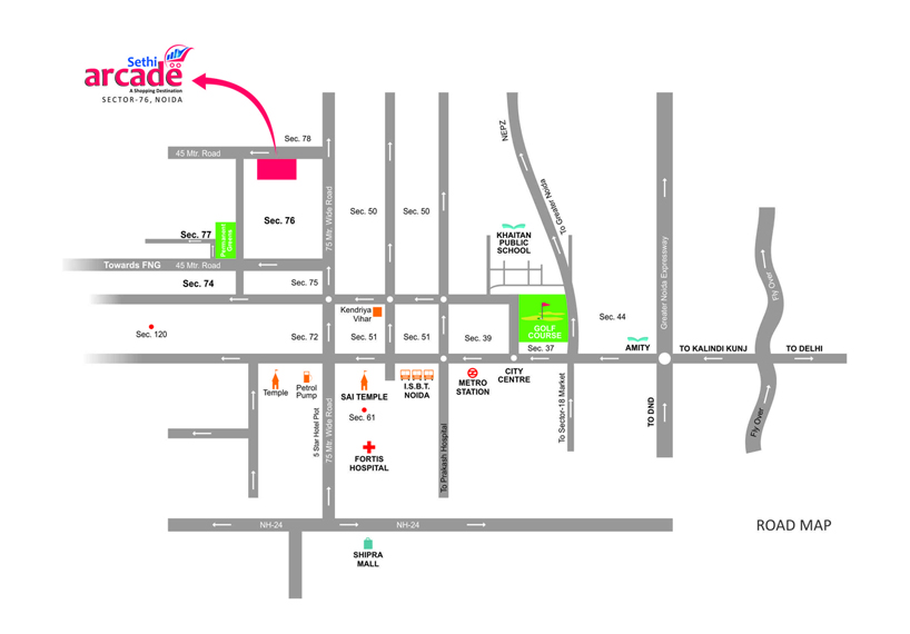 Sethi Arcade Location Map Image
