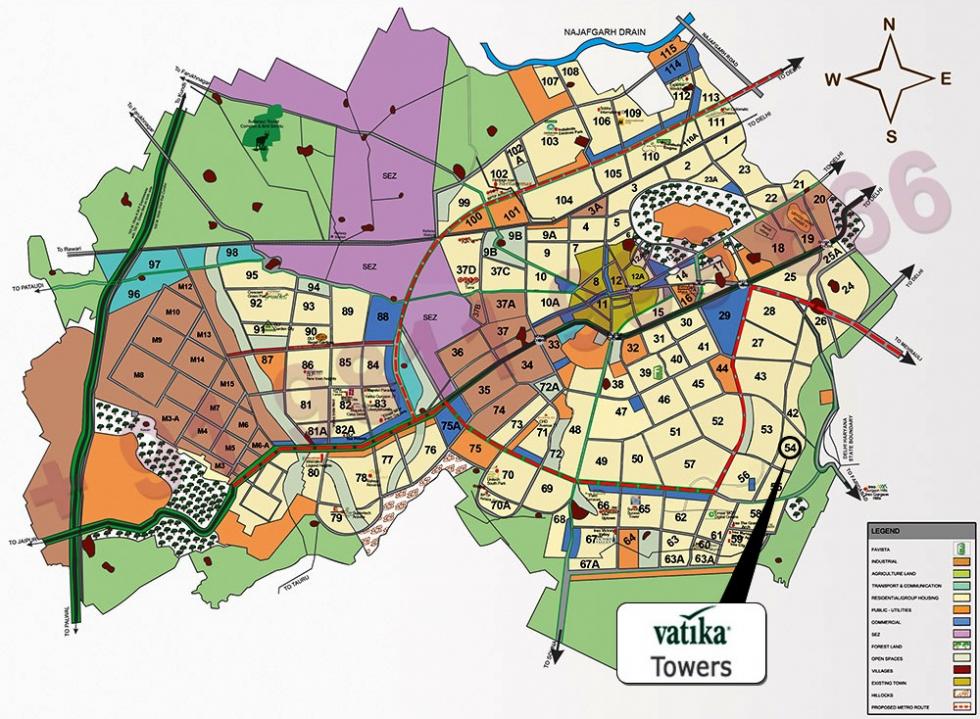 Vatika Towers Location Map Image
