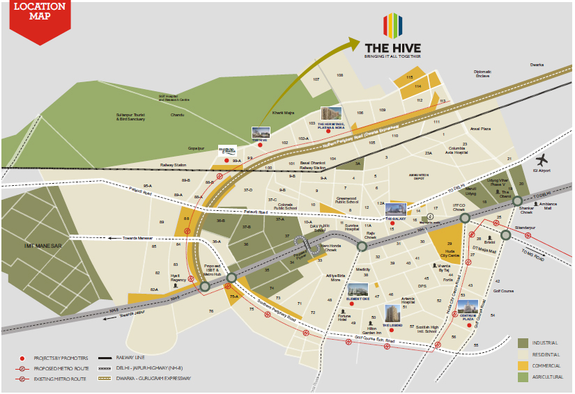 Satya The Hive Location Map Image