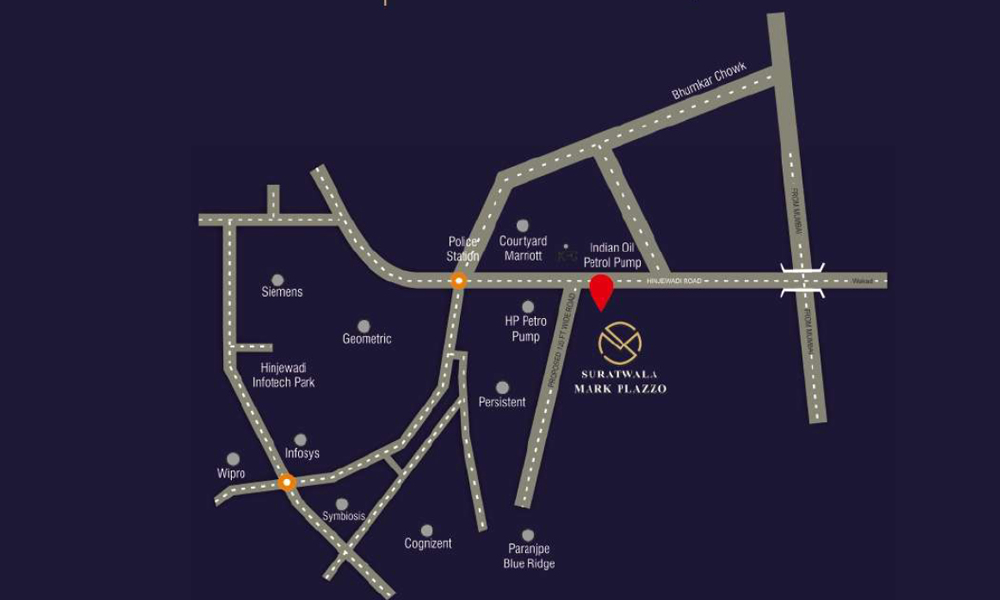 Suratwala Mark Plazzo Location Map Image