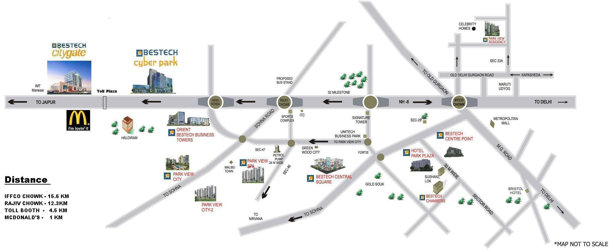 Bestech Citygate Location Map Image