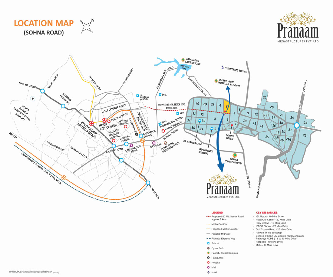 Pranaam The Park Location Map Image