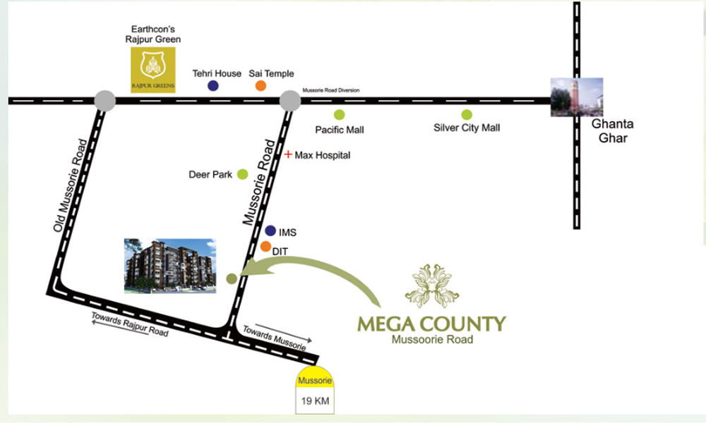 Mega County Location Map Image