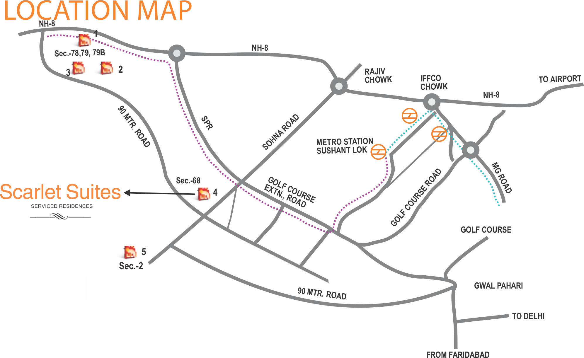 Supertech Scarlet Suites Location Map Image