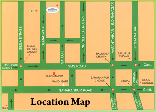 Aditya & Aditya Doonshire Location Map Image