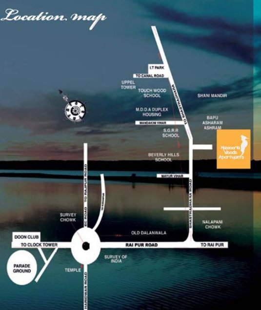  Mussorie Woods Apartments Location Map Image