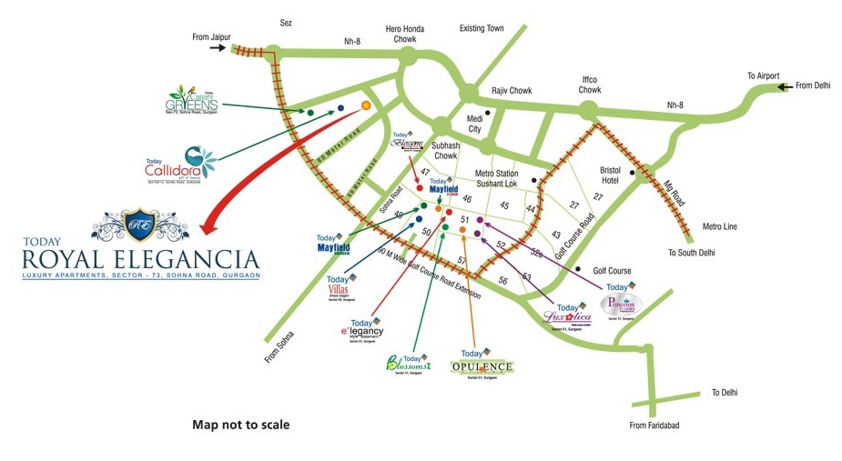 Today Royal Elegancia Location Map Image