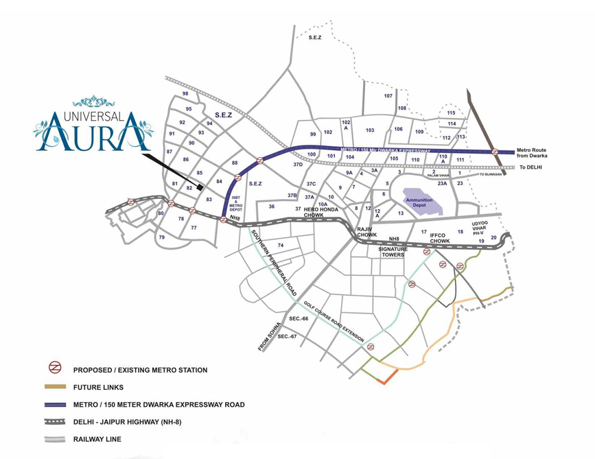 Universal Aura Location Map Image