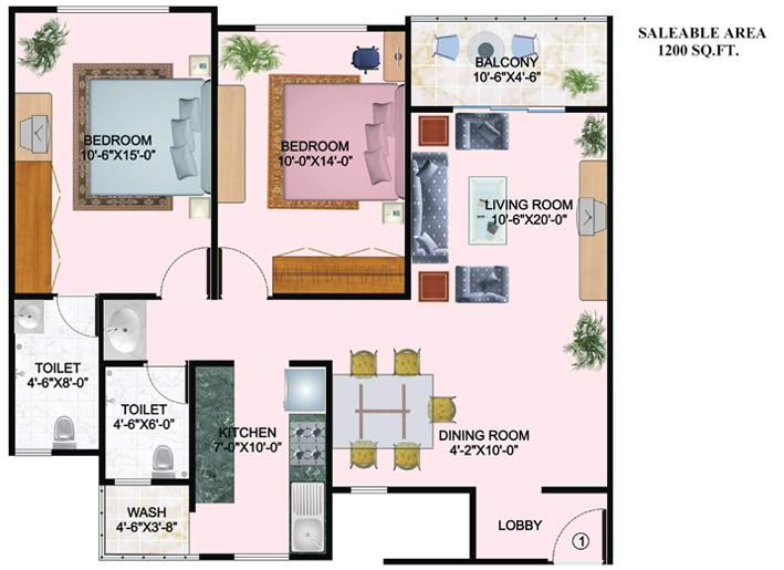 Mirchandani Shalimar Palms in Pipaliyahana Indore Price, Floor Plan