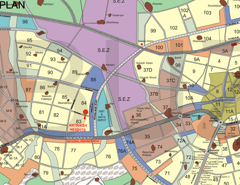 Antriksh Heights Location Map Image