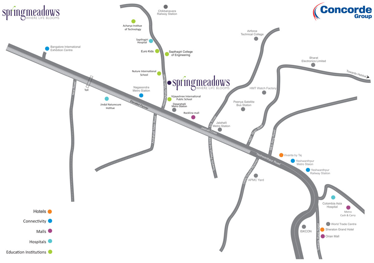 Concorde Spring Meadows Location Map Image