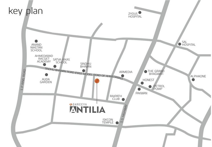 Shreeya Antilia Location Map Image
