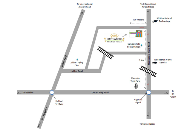 Krishna Northwoods Location Map Image