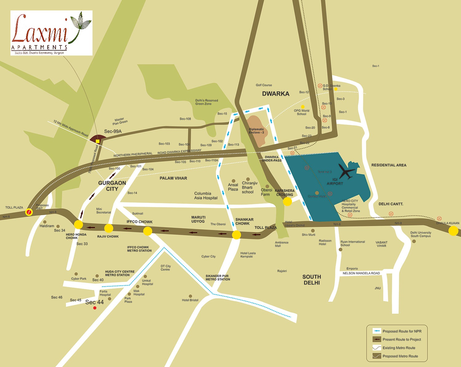 Pareena Laxmi Apartments Location Map Image