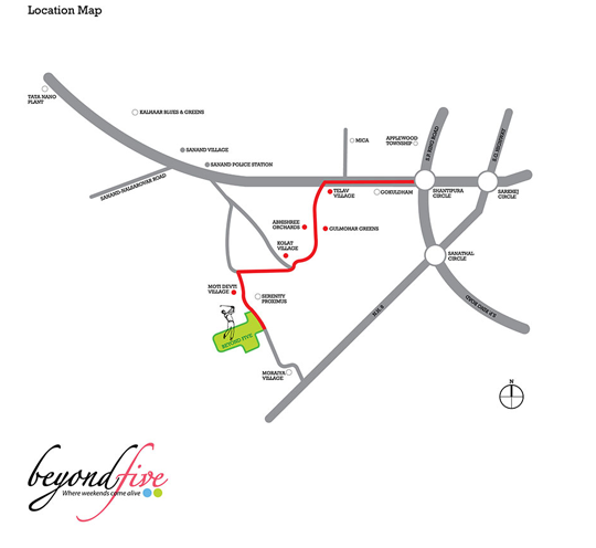 Arvind Smartspaces Arvind Beyond Five Location Map Image