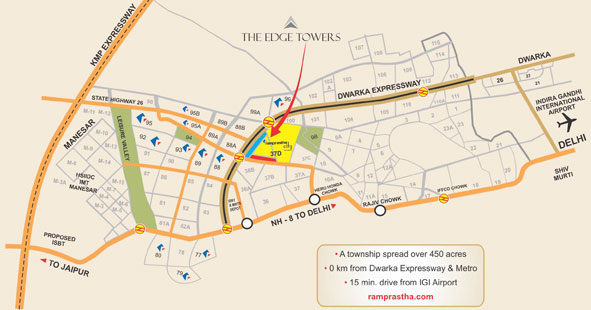 Ramprastha The Edge Towers Location Map Image