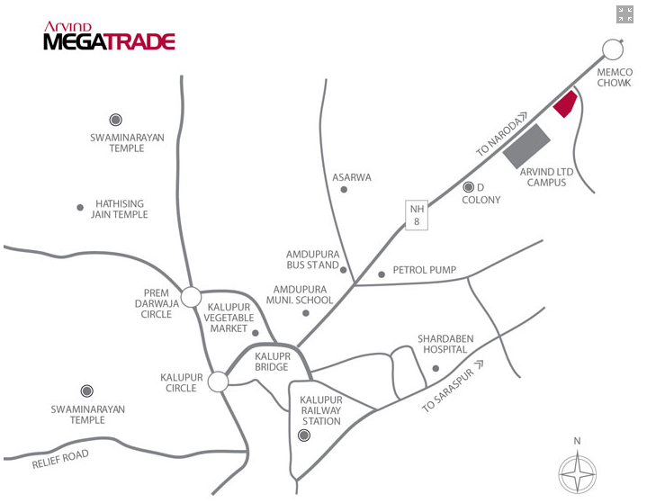 Arvind Smartspaces Arvind Parishkaar Location Map Image