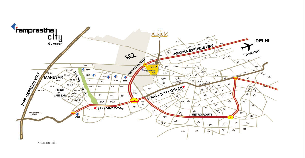 Ramprastha The Atrium Location Map Image