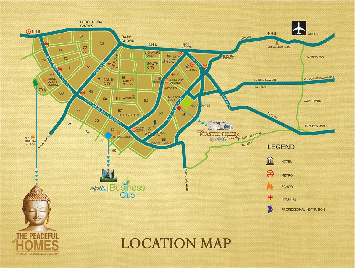 Aipl The Peaceful Homes Location Map Image