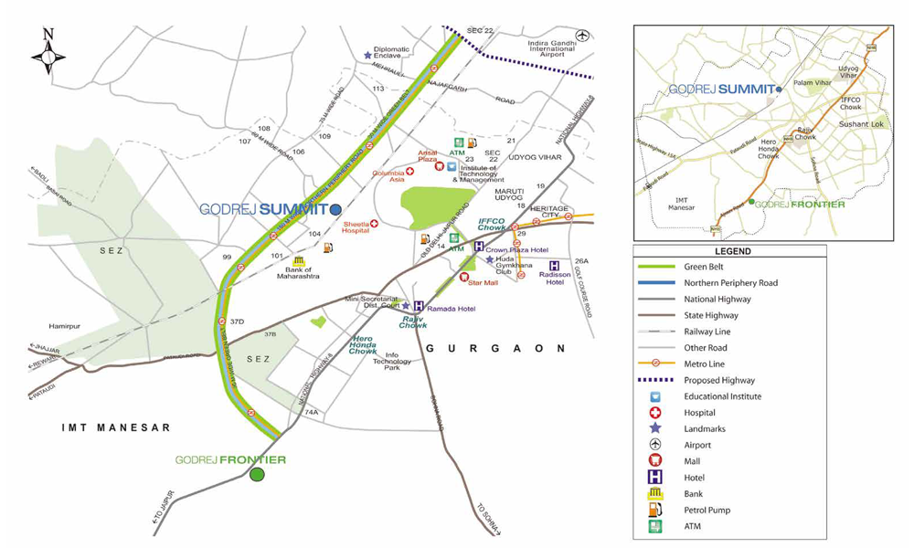 Godrej Summit Location Map Image