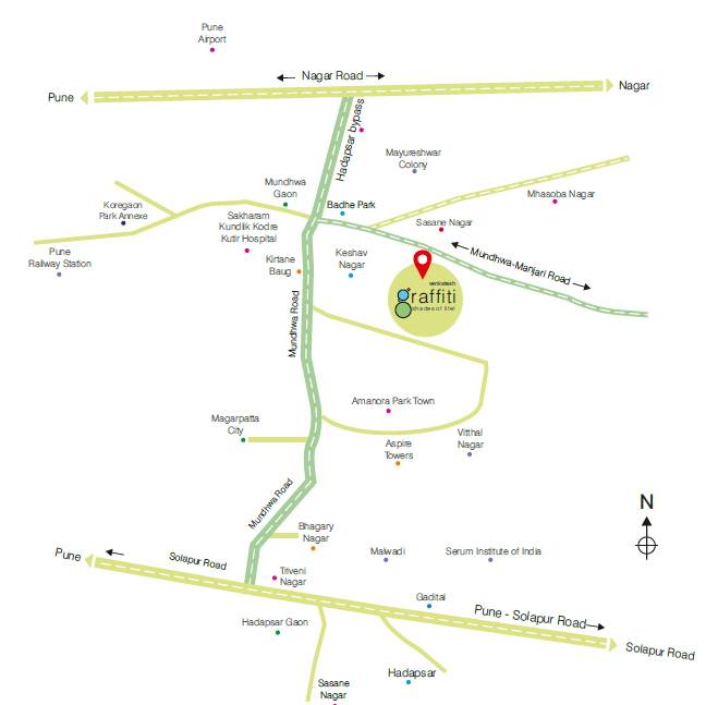 Venkatesh Shree Graffiti Location Map Image