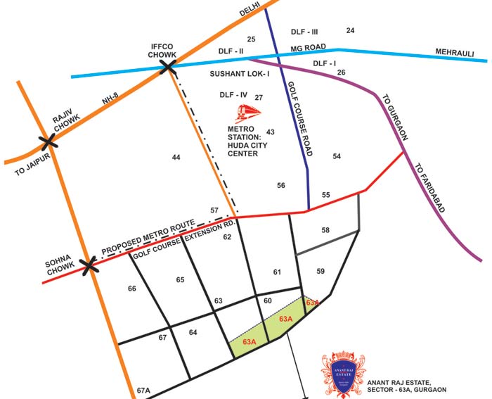 Anant Estate The Villas Location Map Image
