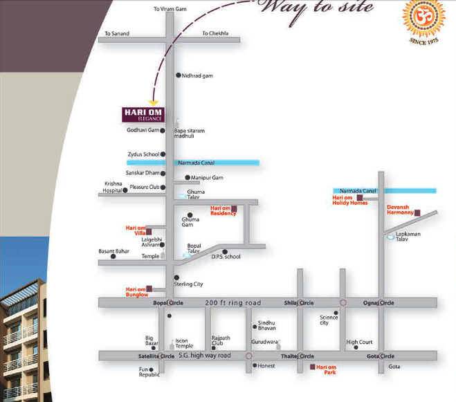 Hari Om Elegance Location Map Image