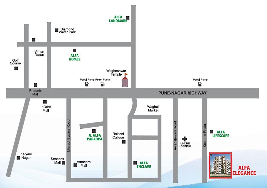 Ark Prem  Alfa Elegance Location Map Image