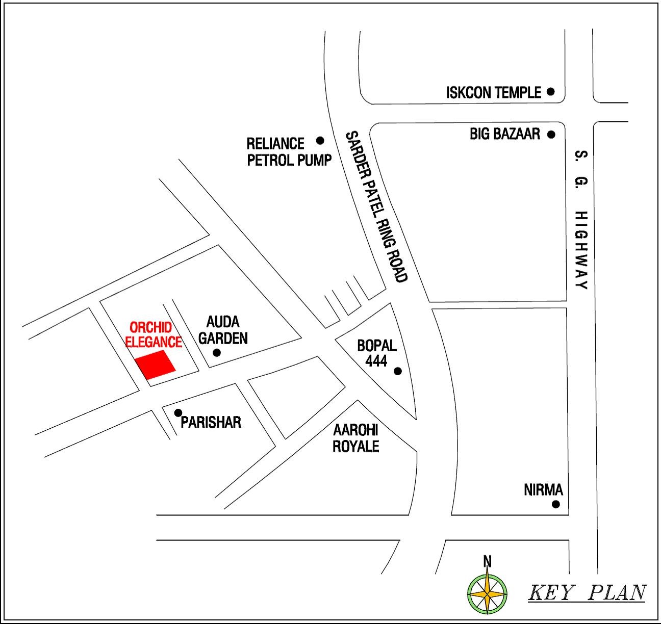 Hn Safal Orchid Elegance Location Map Image