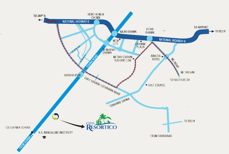 CHD Resortico Location Map Image