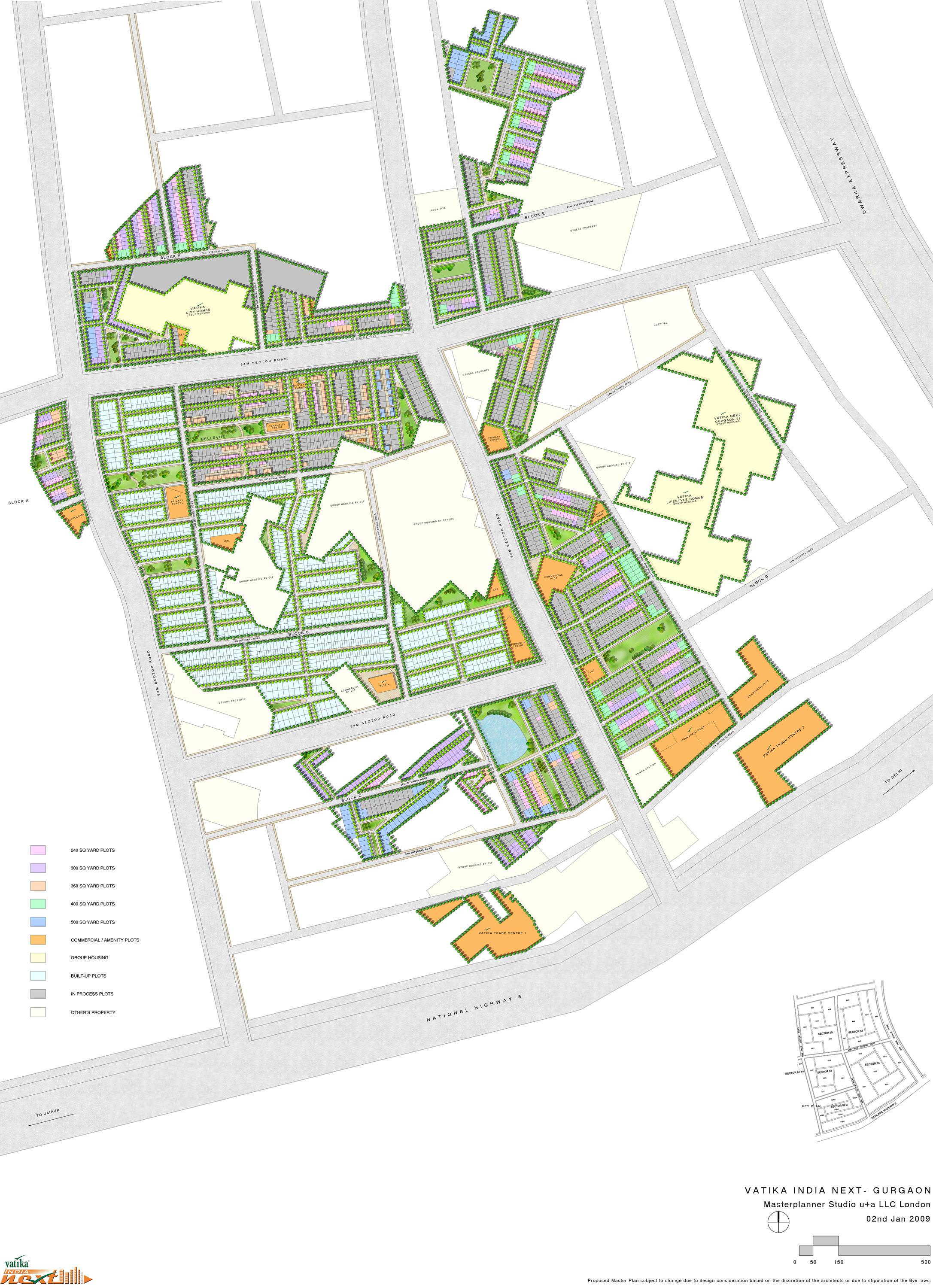 Vatika Boulevard Residences Location Map Image