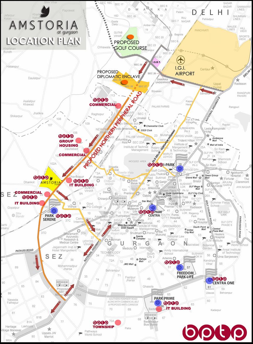 BPTP Eden Estate Location Map Image
