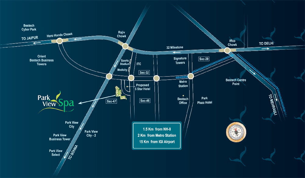Bestech Park View Spa Location Map Image