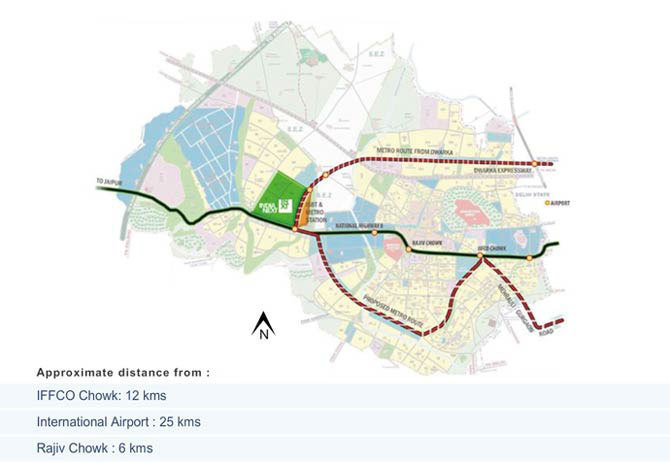 Vatika Emilia Floors Location Map Image